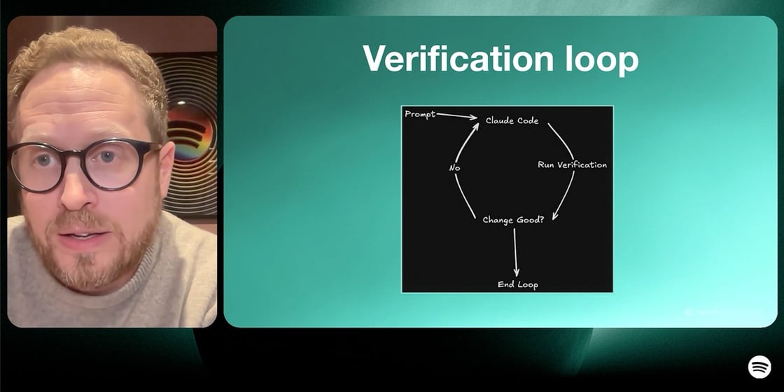 Senior staff engineer Max Charas describes the verification loop Spotify’s background coding agent uses to decide whether its changes are good.